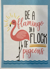 Pink Flamingo House Flag Spring Summer Decor Pool Beachy Tropical Nature Outdoor