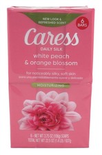 Caress Bar Soap Daily Silk Moisturizing 6 Count 3.75 Ounce