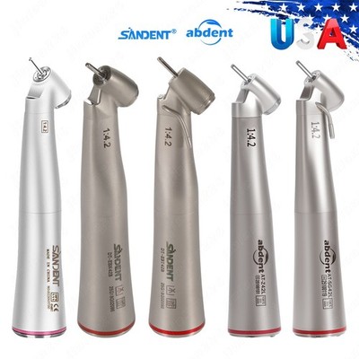 Dental 45° Angle Electric Handpiece 1:4.2 Surgical LED Mist/Jet Spray NSK Ti Max