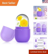 Luxury Facial Ice Roller Gua Sha Tool in Elegant Purple for Radiant Skin