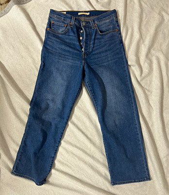 Levi's Premium  Big E  ribcage Women's High Rise Straight Ankle Jeans