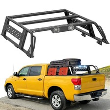 Rear Truck Bed Racks Cargo Carrier For 2007-2013 Toyota Tundra With 2 Led Lights Rear Truck Bed Racks Cargo Carrier For 2007-2013 Toyota Tundra With 2 Led Lights