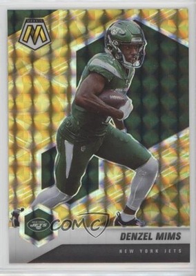 2021 Panini Mosaic Reactive Yellow Mosaic Prizm Denzel Mims #158 c4h