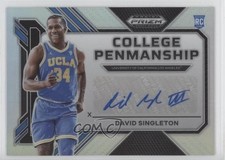 2023-24 Prizm Draft Picks College Penmanship Silver David Singleton Auto 0nr3
