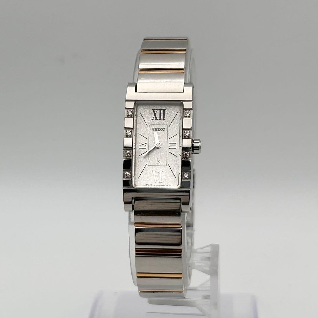 SEIKO LUKIA Diamond Silver Rectangular Watch Ladi… - image 4