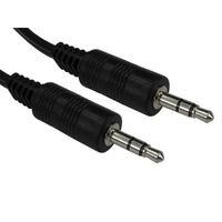 Image of Cables Direct 3m 3.5mm Audio Cable Male to Male Black