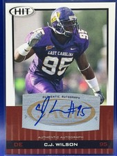 2010 SAGE HIT C.J. Wilson RC Auto Autograph #A95 East Carolina Pirates Packers