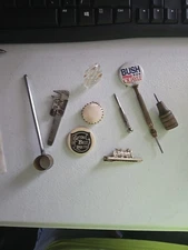 Lot Of Misc Antique Treasures  - Pins, Small Tools, Railroad Collectibles