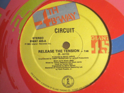 CIRCUIT RELEASE THE TENSION 12'' OG '84 4TH & BROADWAY ELECTRO FUNK HOUSE VG/VG+