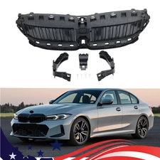 Front Upper Radiator Grille Active Shutter For 19-22 BMW G20 G21 330i W/O Motor