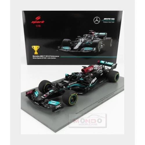 1:18 SPARK Mercedes Gp F1 W12 M12 100Th Pole Win.Spanish Gp 2021 Hamilton 18S594 - Immagine 2 di 2