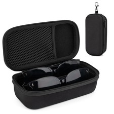 Double Eyeglasses Case, Hard Shell Dual Glasses Case Travel Sunglasses Organizer