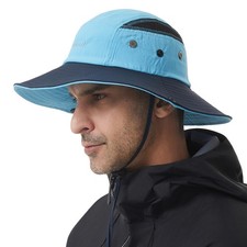 Sun Hat Men Women UPF50 Fishing Waterproof Breathable Bucket UV Protection