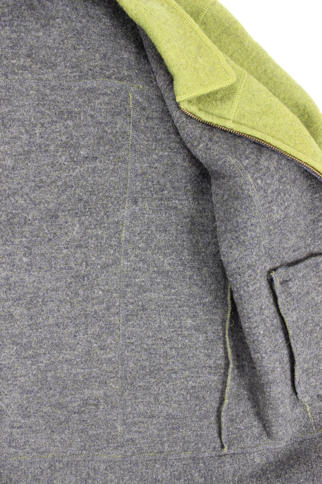 Nomadic Traders Wool Jacket M Green Full Zip Warm… - image 8