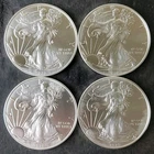 Lot of Four 2020 $1 American Silver Eagle Dollars