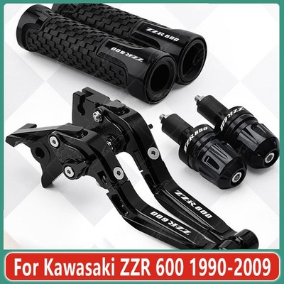 For Kawasaki ZZR 600 1990-2009 CNC Brake Clutch Levers Handlebar Grip Set New