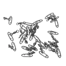 25 Pcs Eight Character Ring Alloy Snap Fastener Fishing Lure Parts