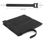100pcs Black Nylon Releasable Cable Ties Wire Organizer Fastener Straps - NEW