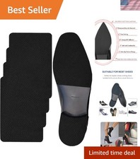 Self-Adhesive Shoe Sole Protectors - Black Anti-Slip Pads for All Footwear Types