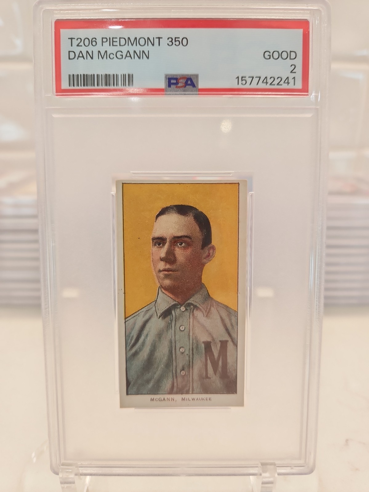 1909-11 T206 Piedmont 350 Dan McGann PSA 2 "High-end"