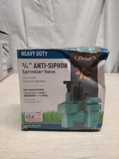 ORBIT 57623 HEAVY DUTY 3/4" 24V ANTI-SIPHON SPRINKLER VALVE WITH FLOW CONTROL