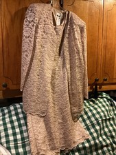 Leslie Fay Mother Of The Bride Dress Size 8 Beige