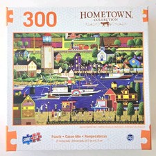 Hometown Collection Puzzle 300 Pieces 'Holiday Boat Parade' Sure Lox