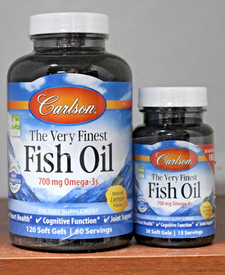 Carlson The Very Finest Fish Oil 700 mg 120 + 30 Softgels Lemon Flavor