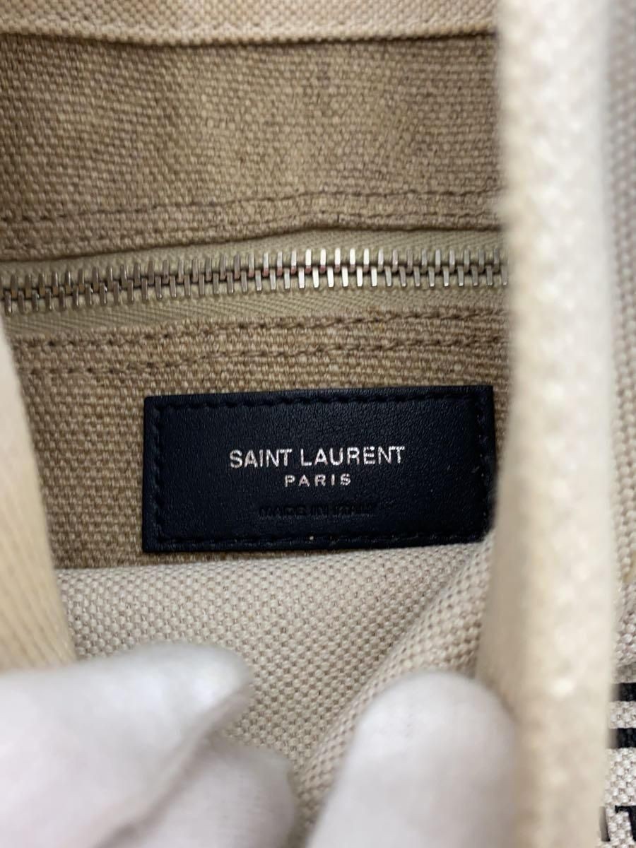 SAINT LAURENT BORSA A TRACOLLA TELA BEIGE usata