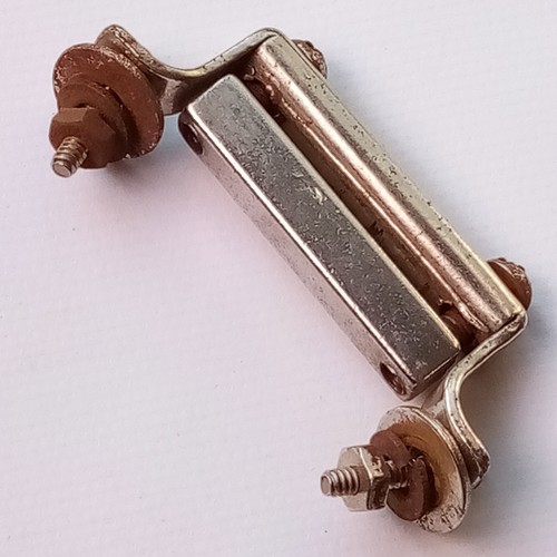 Ludwig 1 7/8" Snare Drum Butt Plate Nickel Plating Square Clamp Bar Vintage 30s - Picture 2 of 2