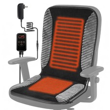 Heated Seat Cushion for Office Chair Back and Seat Warmer Pad with 110V Adapter