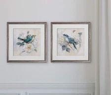 Wexford Home Morning Song -2 Piece Set Art Print, 16X16, Silver 16L" x 16W"