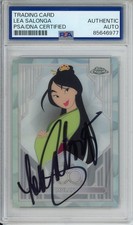2023 TOPPS CHROME DISNEY REFRACTOR MULAN SIGNED CARD LEA SALONGA PSA DNA COA