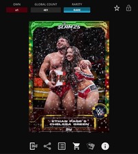 DIGITAL Topps WWE Slam PRIZE WHEEL Holiday Red & Green ETHAN PAGE CHELSEA GREEN