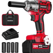 12 Impact Wrench Brushless 20v Cordless Impact Gun W 3 Variable Speeds Ma...