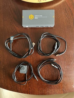 GREATHTEK Displayport KVM Switch 2 Monitors 2 Computers USB 3.0 8K@60Hz 4K@240Hz