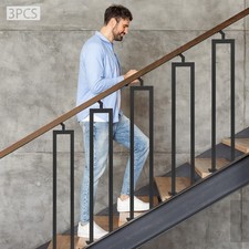 3-pack Black Stair Balusters 36inch Carbon Steel For Indoor Staircase Villa
