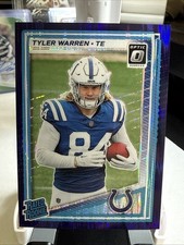 2025 Panini Donruss Optic - Rated Rookie Tyler Warren Purple Shock Prizm (RC)