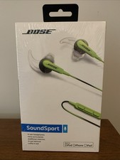 Bose SoundSport Wired Headphones In-Ear Earphones 3.5mm Jack Earbuds - Green
