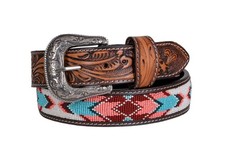 Affilare Western Genuine Leather Beaded Belt For Men and Women 30HQ109