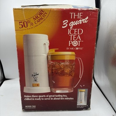 Mr Coffee The 3 Quart Iced Tea Pot Maker Model TM3 Open Box