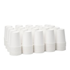 12 oz 1000 Pack Disposable Paper Coffee Cups, Bulk White Hot to Go Cups for H...