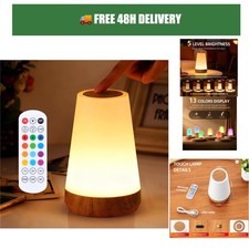 Baby Night Light Touch Lamp Remote 13 Colors Rechargeable Dimmable