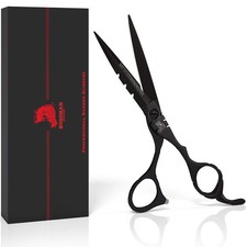 Professional Barber Scissors 5.5" Black Stainless Steel Hair Shears for Men