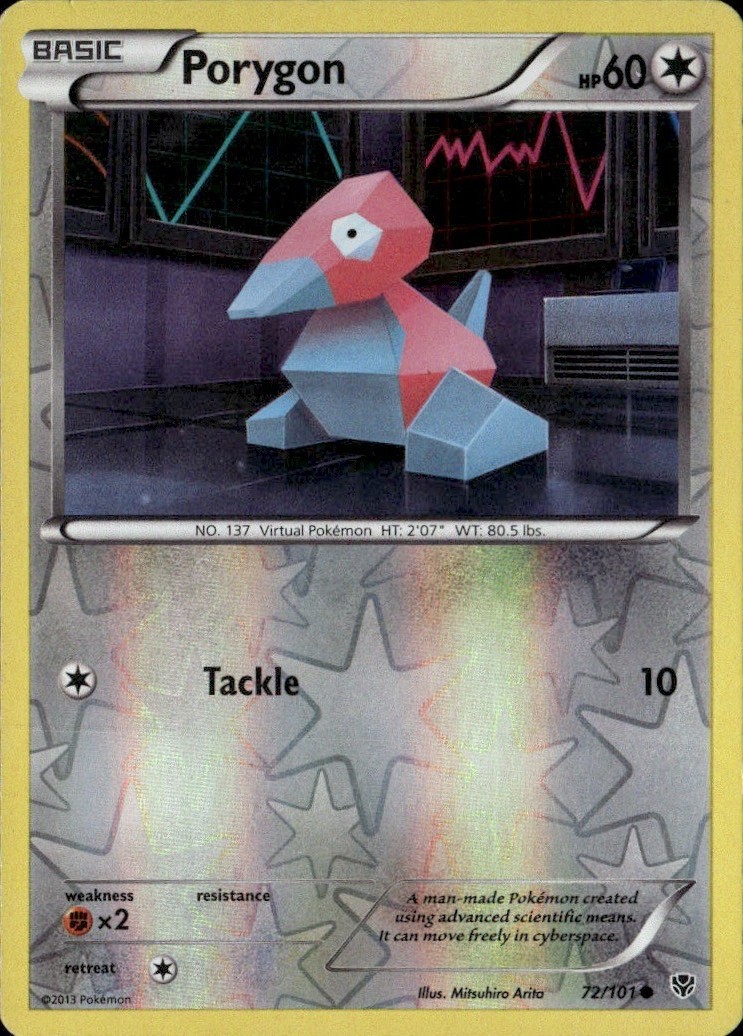 Porygon Reverse Holo Common PLB Plasma Blast 72/101 LP-NM