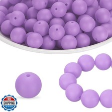 HARFINGTON 40Pcs Silicone Beads 15mm Silicone Beads Bulk for Pens Loose Round