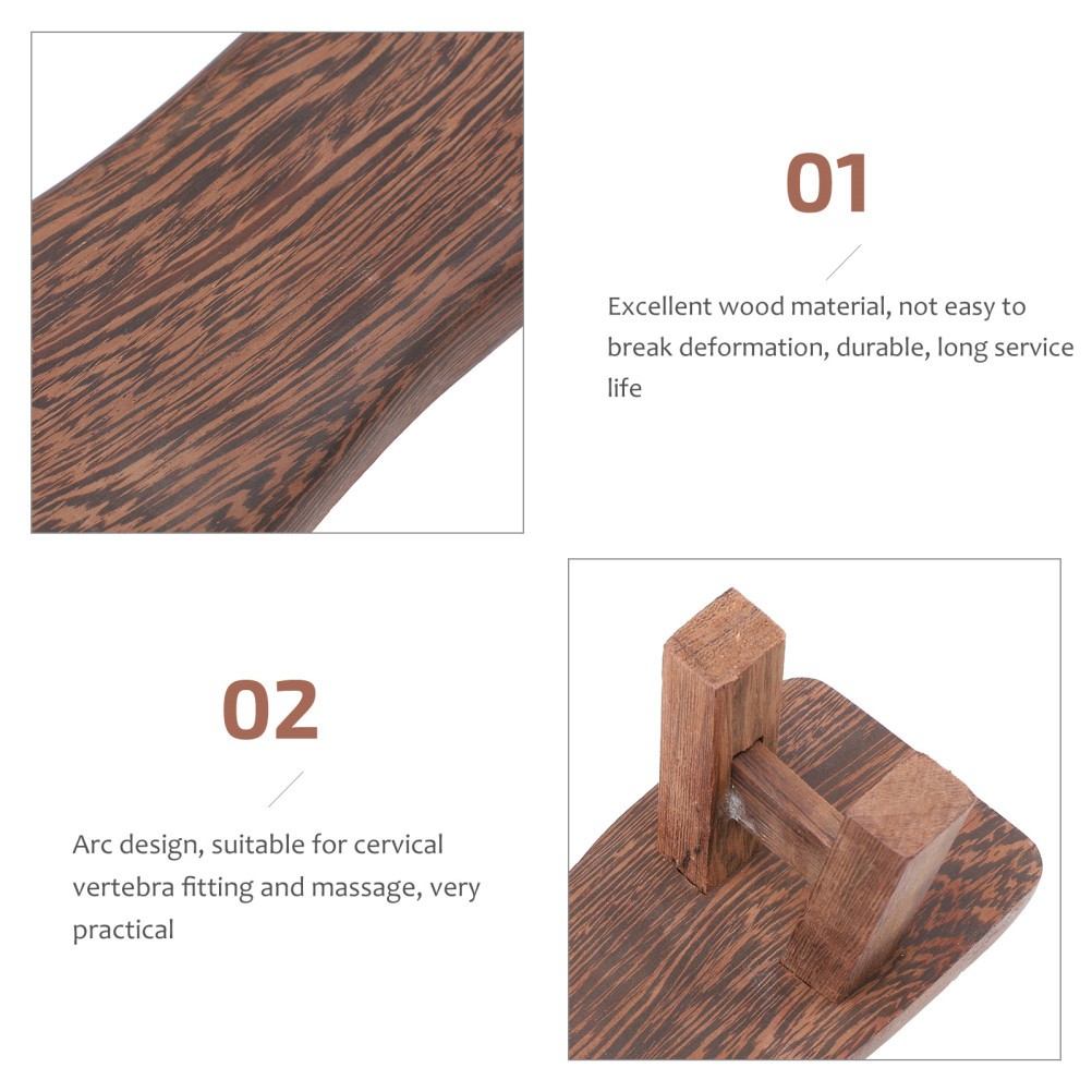 Wood Cervical Spine Pillow Arc Design for Neck Support and Home