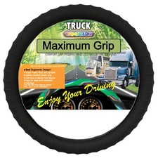 Black Steering Wheel Cover for Trucks Buses RVs 155 to 19 Eco Friendly Durable