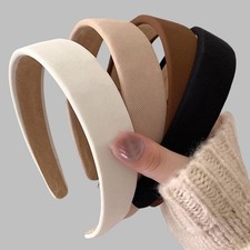 Headbands For Women Non Slip Trendy 4 PCS Plain Cute Elastic Hair Bands 1 Inch