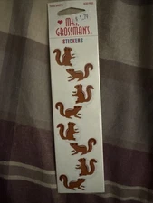 New Mrs. Grossman's Stickers ANIMALS SQUIRRELS Retired 1999  Vintage